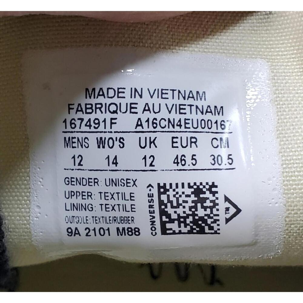 Converse Unisex CT All Star 167491F Black Basketball Shoes Sneakers M12 W14 - Picture 14 of 16